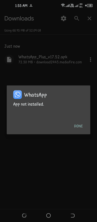 WhatsApp Plus no está instalado