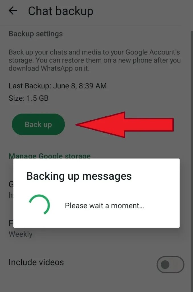 Hacer una copia de seguridad de los mensajes de WhatsApp