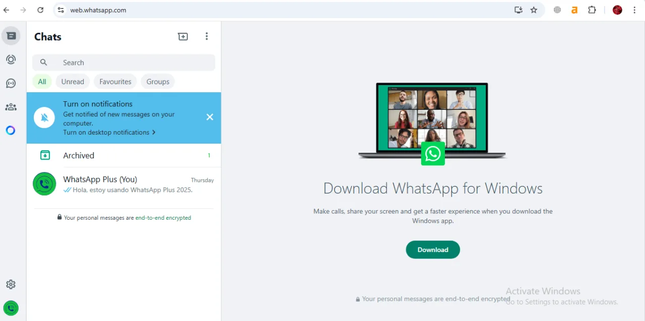 Abre WhatsApp Plus en tu teléfono