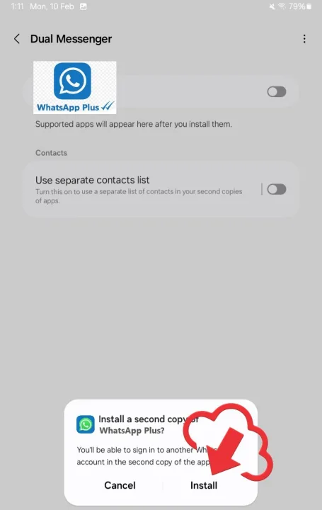 Instalar una segunda copia de WhatsApp Plus