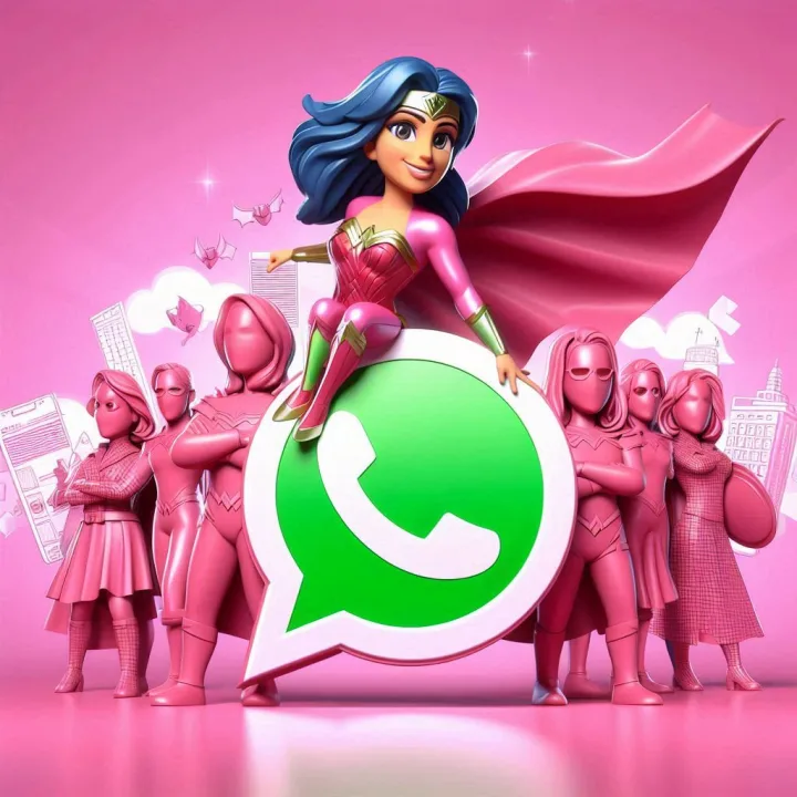 whatsapp plus rosado, barbie whatsapp